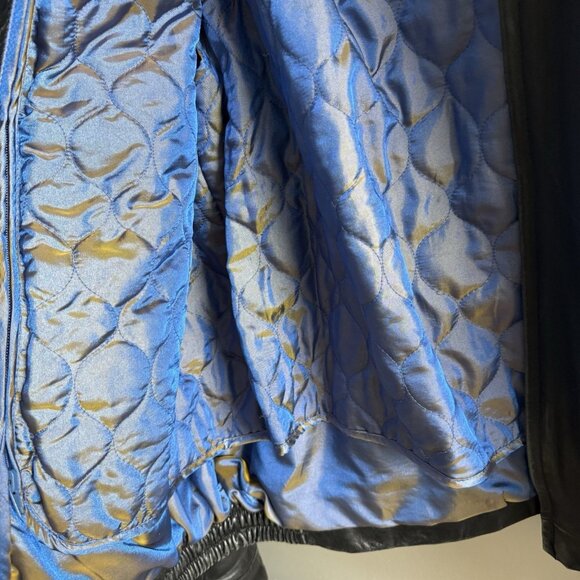 Vtg 90s Wilsons Pelle Studio Leather Thinsulate Lined Bomber Jacket Men’s XLT - Picture 10 of 16